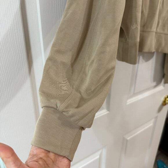 Lululemon Softstreme Perfectly Oversized Cropped Crew - Tan - Size 4 - Picture 6 of 6